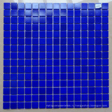 Мозаичная плитка Голубая стеклянная мозаика для бассейна